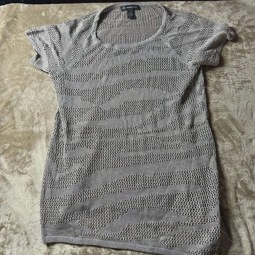 INC International Concepts Silver Mesh Chemise